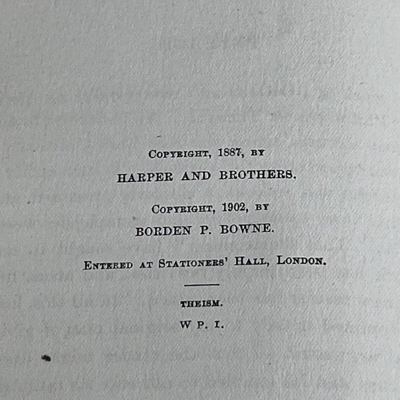 Studies In Theism By Borden P. Bowne (Professor Of Philosophy) 1902 Hardcover - Picture 11 of 11